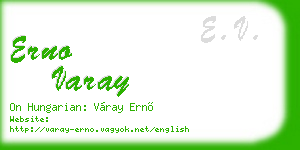 erno varay business card
